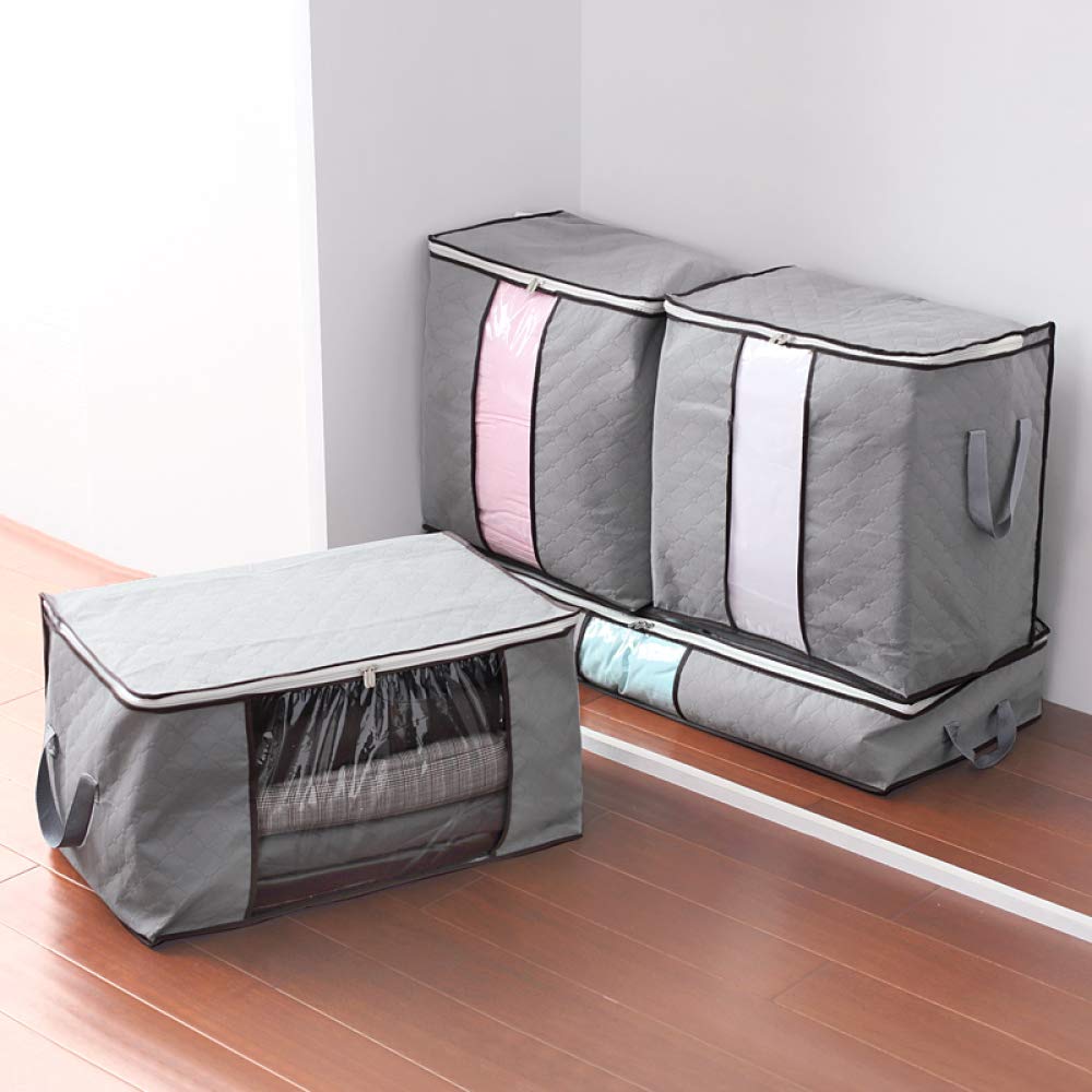 Bolsa de almacenamiento de edredón plegable y organizador de ropa de cama para armarios