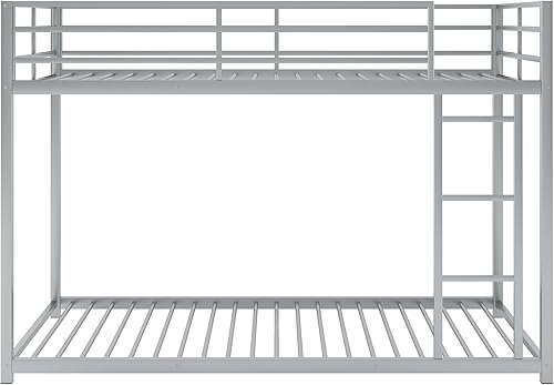 Miniatura 52 de Merax Litera de metal individual sobre individual, litera baja con escalera, color negro Negro -,plateado,Blanco,https://www.amazon.com/dp/undefined