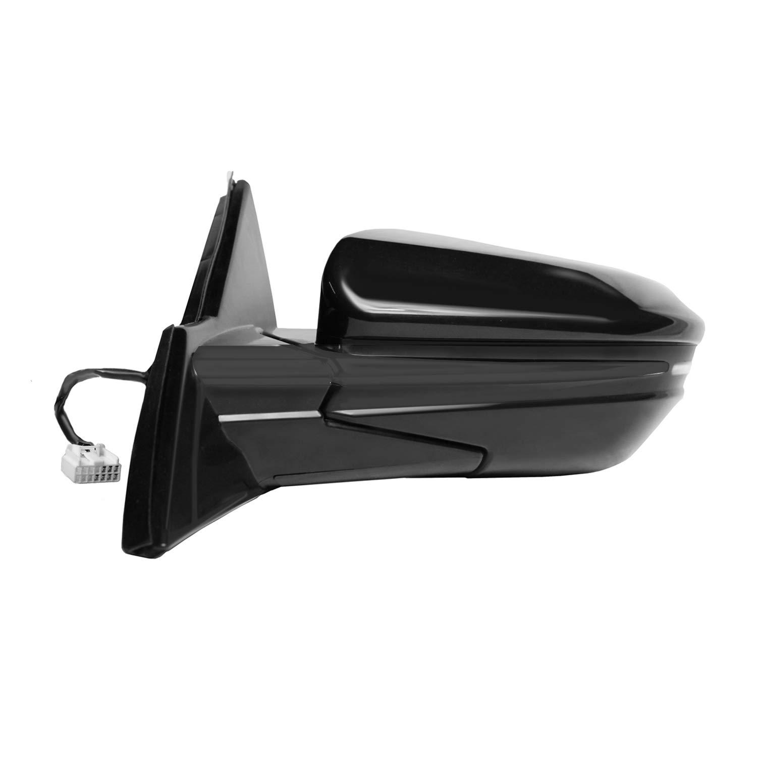 Photo 1 of Fit System Driver Side Mirror for HONDA Civic Hatchback, (textured black w/PTM cover, w/turn signal, foldaway), w/o camera, w/o chrome trim, L, HP (63636H)