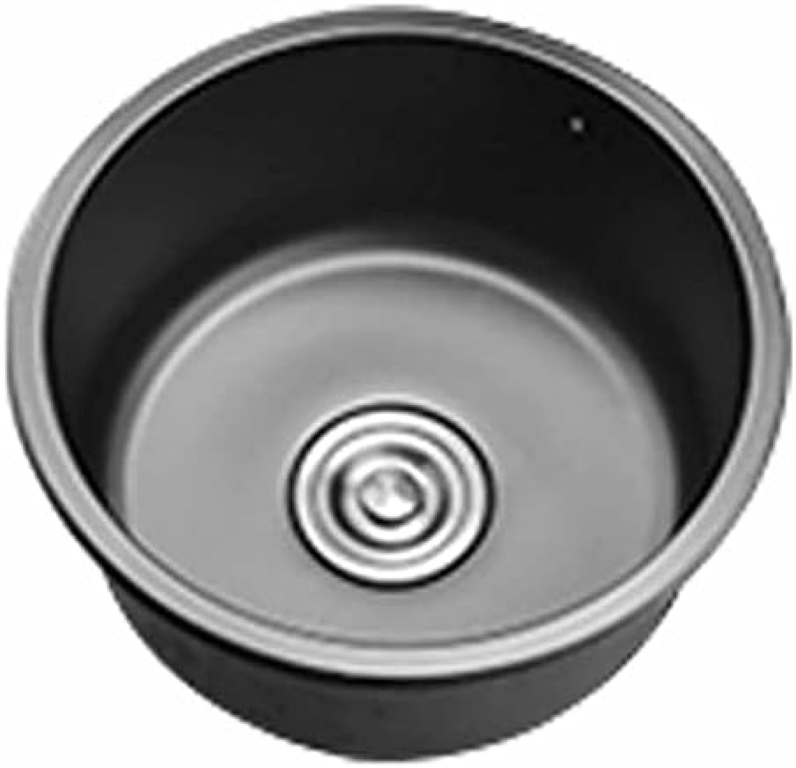 Czarny Nano Bar Zlew Okrągły 304 Stal nierdzewna Kuchnia Pojedyncza Umywalka Balkon Mini Zlewozmywak, Czarny, 30 cm, YUYANAIAI