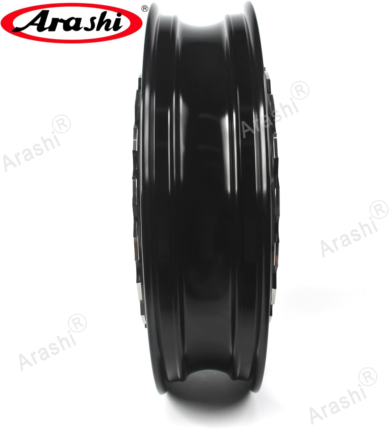 Arashi Front Wheel Rim and Brake Disc Rotors for Kawasaki Z900 Z650 Ninja 650 2017-2025, Z900 SE 2022-2025, Motorcycle Replacement Accessories Parts Gloss Black