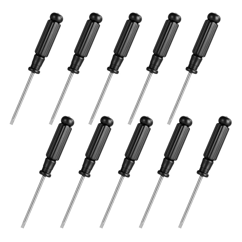 Kit com 10 Chaves de Fenda Mini de Precisão, Ponta Chata 2,5 mm para Reparo