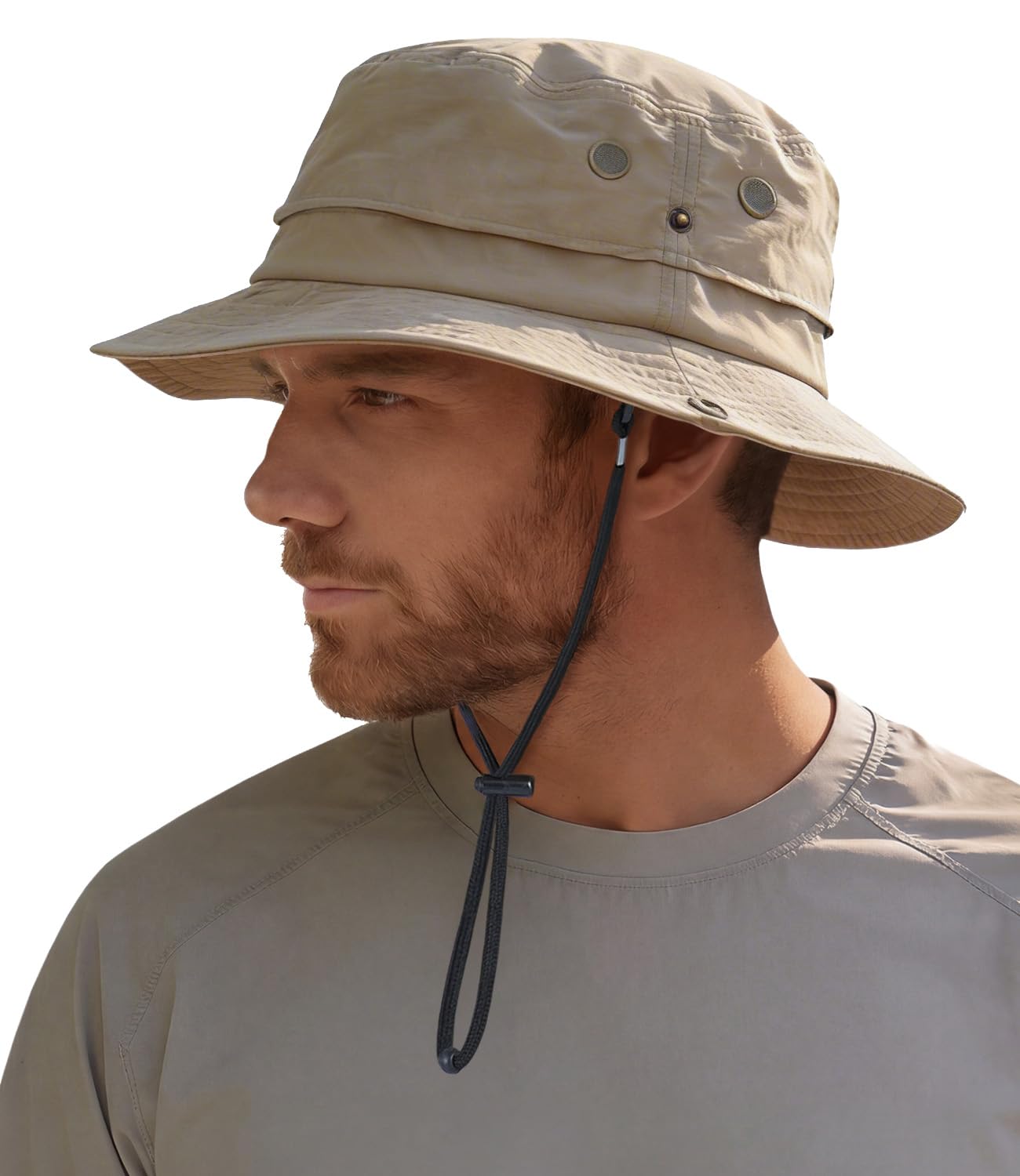 Hat Hut Mens Waterproof Bucket Rain Hat, UPF50+ Sun Hat, Wide Brim, Packable, All-Weather Outdoor Hiking Fishing Hats - 2