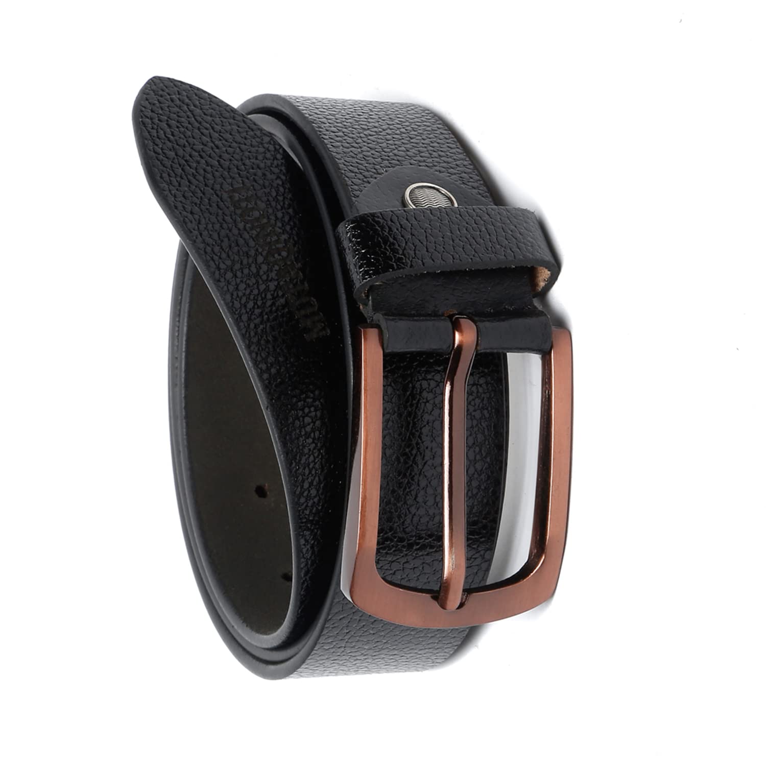 Buy MUTAQINOTI Men's Black Genuine Leather Belt 1.25 inch (35mm