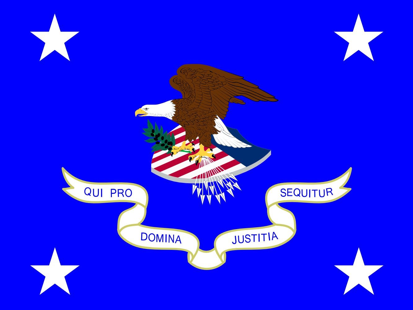 Drapeau United States Attorney General grand format pour mât extérieur