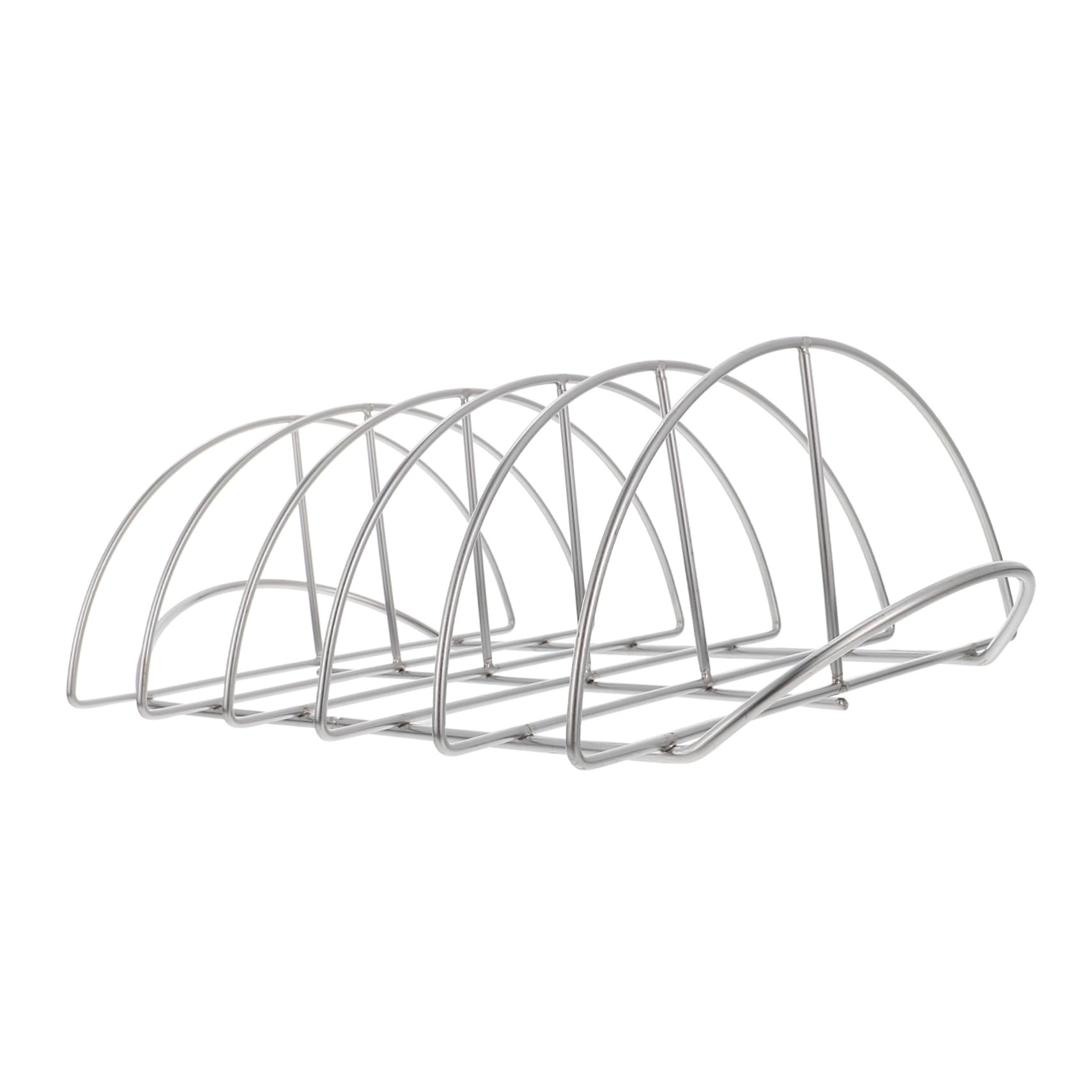 Happyyami Supporto per Costine in Acciaio Inossidabile, Rete per Barbecue Leggera e Resistente all’Usura, per Picnic e Grigliate di Casa