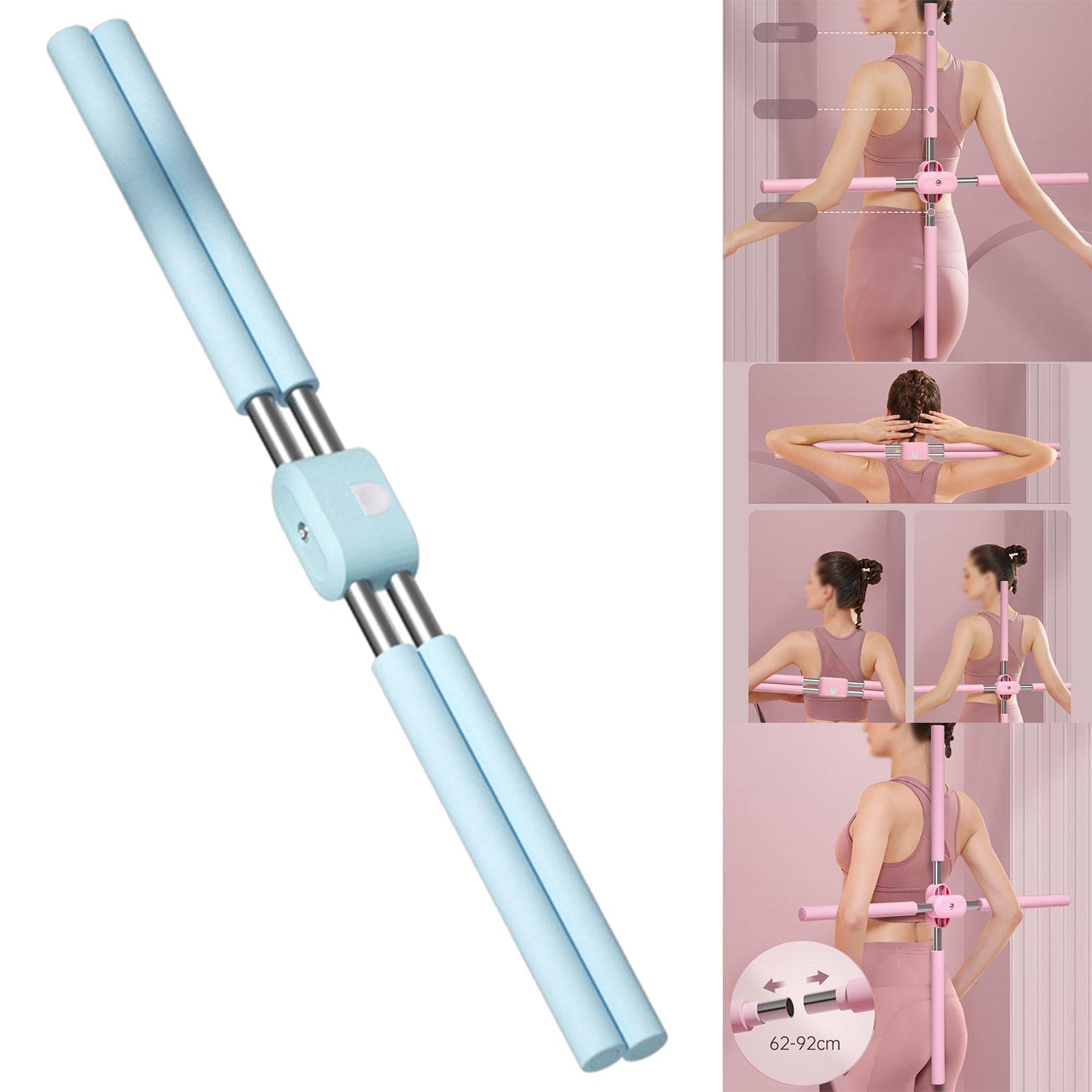 Yoga Stick Open Shoulder Pranayama Stick for Beautifying Gymnasts Dance Blue-image-11