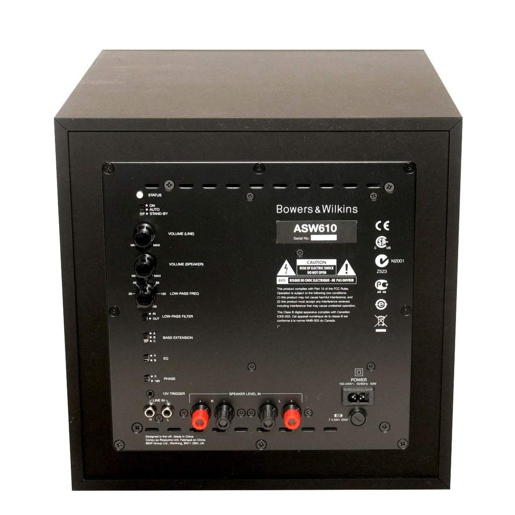 Bowers & Wilkins ASW610 Subwoofer (Matte Black) : Amazon.com.br