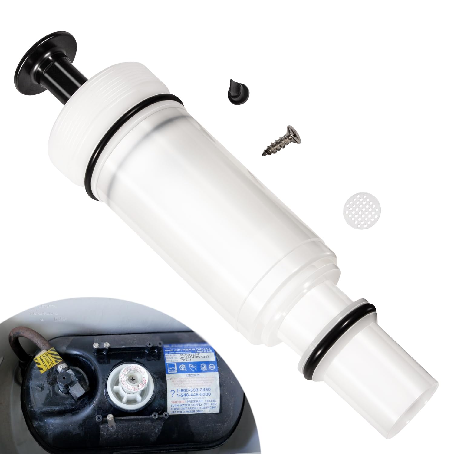 Photo 1 of Replacement for Sloan Flushmate C-100500-Kit cartridge kit, C-100500-K Flush Valve Cartridge Kit, Fits for M-101526-F3, M-101526-F4 and 504 Series Tank System
