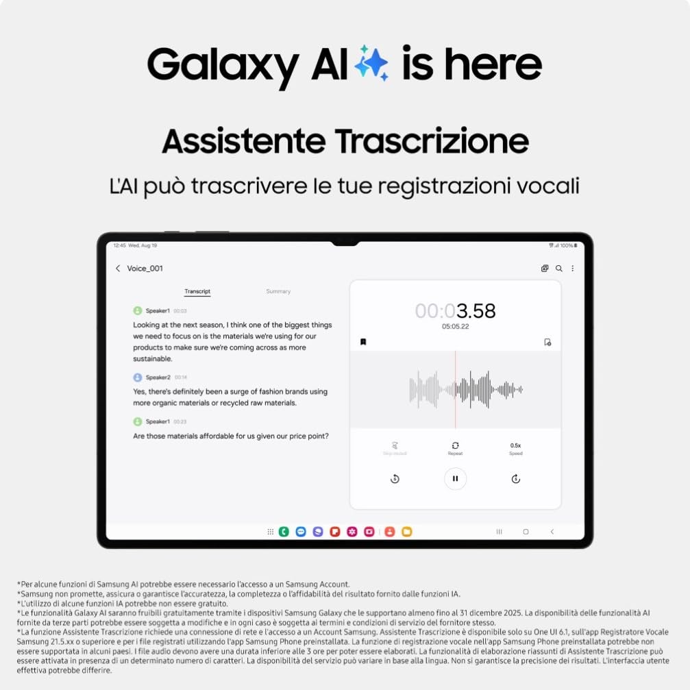 Samsung Galaxy Galaxy Tab S9 Ultra Tablet Android 5G RAM 12GB 256GB SSD [Versione italiana] 2023 + Battery Pack