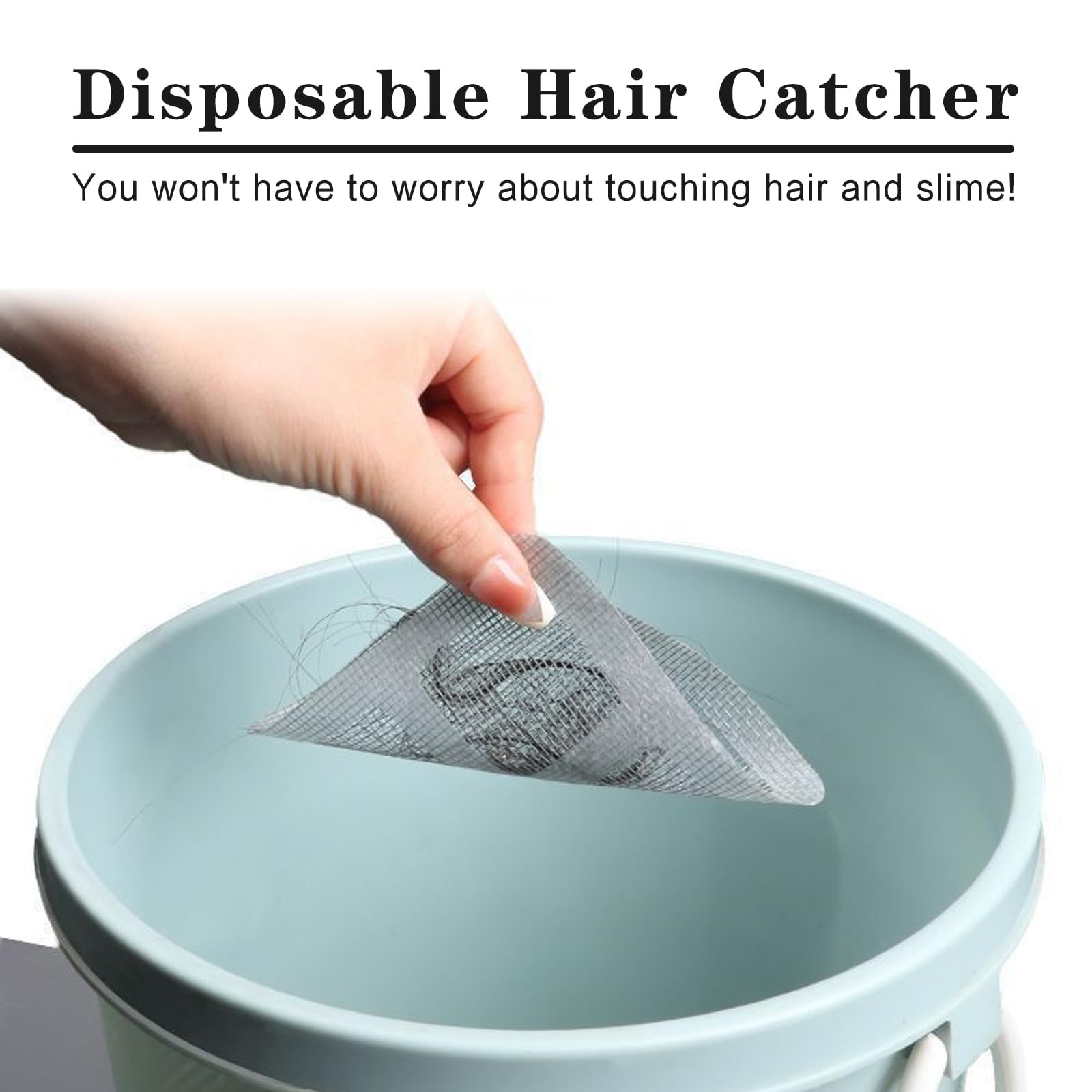 20Pcs Desechable Rejilla Desague Ducha Floor Drain Sticker, Atrapapelos Ducha de la Ducha para Evitar que los Desagües Obstruidos, para Accesorios de Baño, Esenciales para la Cocina, Fregadero, Bañera
