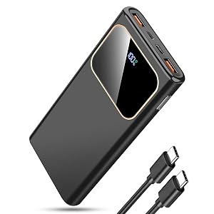 Power Bank 10000mAh Portable Charger USB-C Input Output 22 5W Fast Charging Battery Pack QC 4 0 PD3
