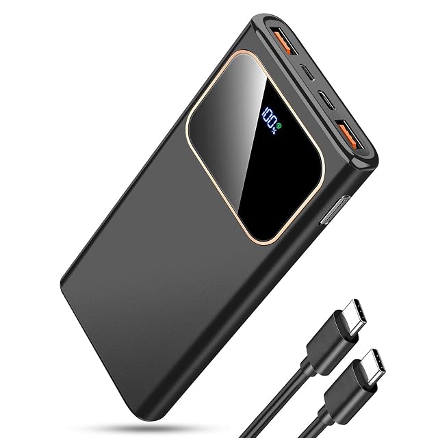 Power Bank 10000mAh Portable Charger USB-C Input Output 22 5W Fast Charging Battery Pack QC 4 0 PD3