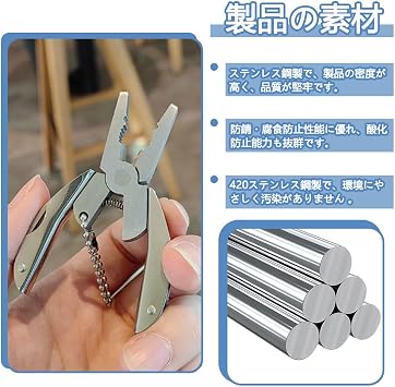 Multi-Tool, Keychain, Foldable, Stainless Steel, Mini Pliers, Multi Tool, Multi-Tool, Pliers, Multi-Tool, Multi-Purpose Pliers, Survival, Camping, Disaster Preparedness Supplies 1 pcs