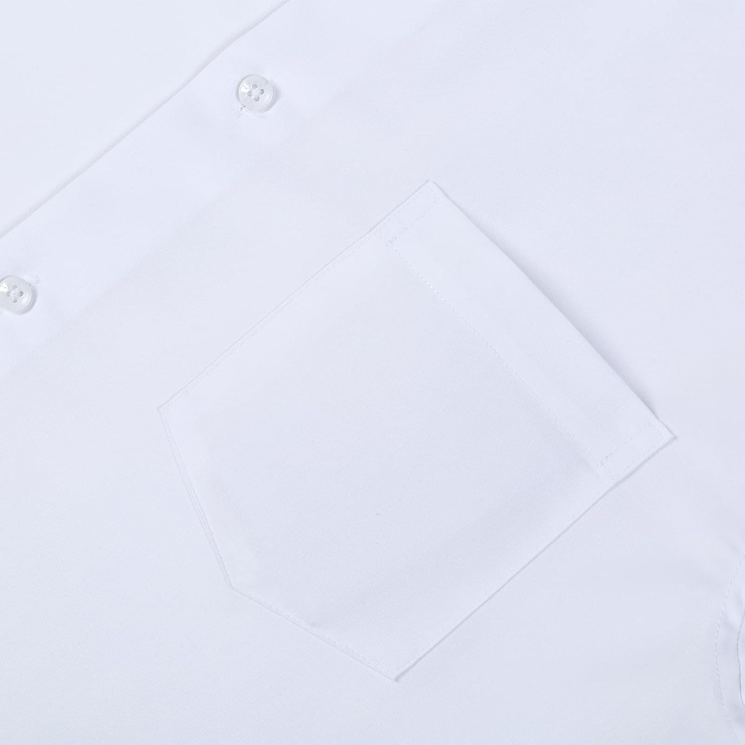 FAHIZO Men's Dress Shirt Regular Fit Soild Casual Business Formal Long Sleeve Button Down Shirts with Pocket - Image 4