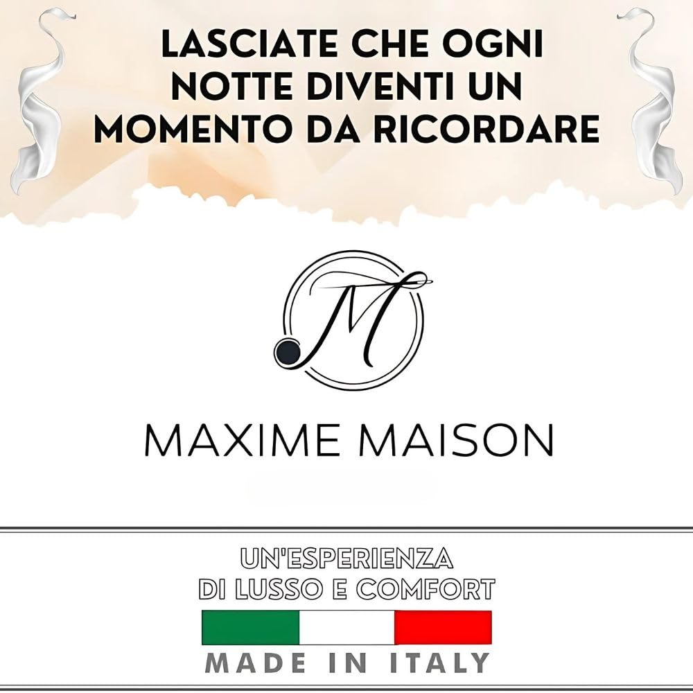 MAXIME MAISON - Cuscino Memory Foam Bugnato ad Effetto Massaggiante, Cuscini Letto Matrimoniale Made in Italy, Guanciale Letto, Cuscini per Cervicale per Dormire (2, Fodera Aloe, Altezza 15)