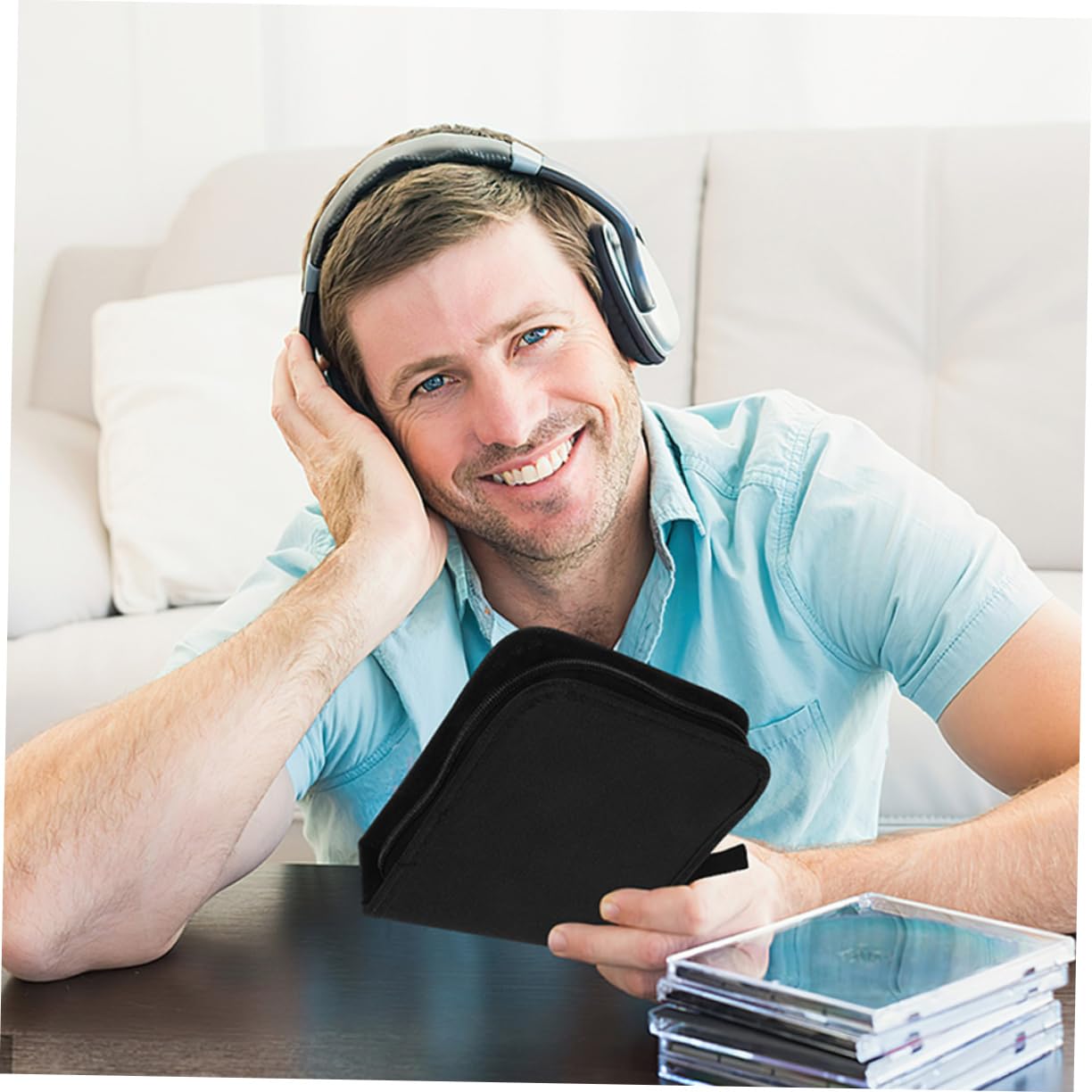 Cabilock 5 Set Custodia Portatile Per Dvd Da Organizer Protettivo Con Cerniera Per Viaggi Dvd Per Giochi Musica E Video Dischi Per Bagagli Compatti 2 Pezzi * 5
