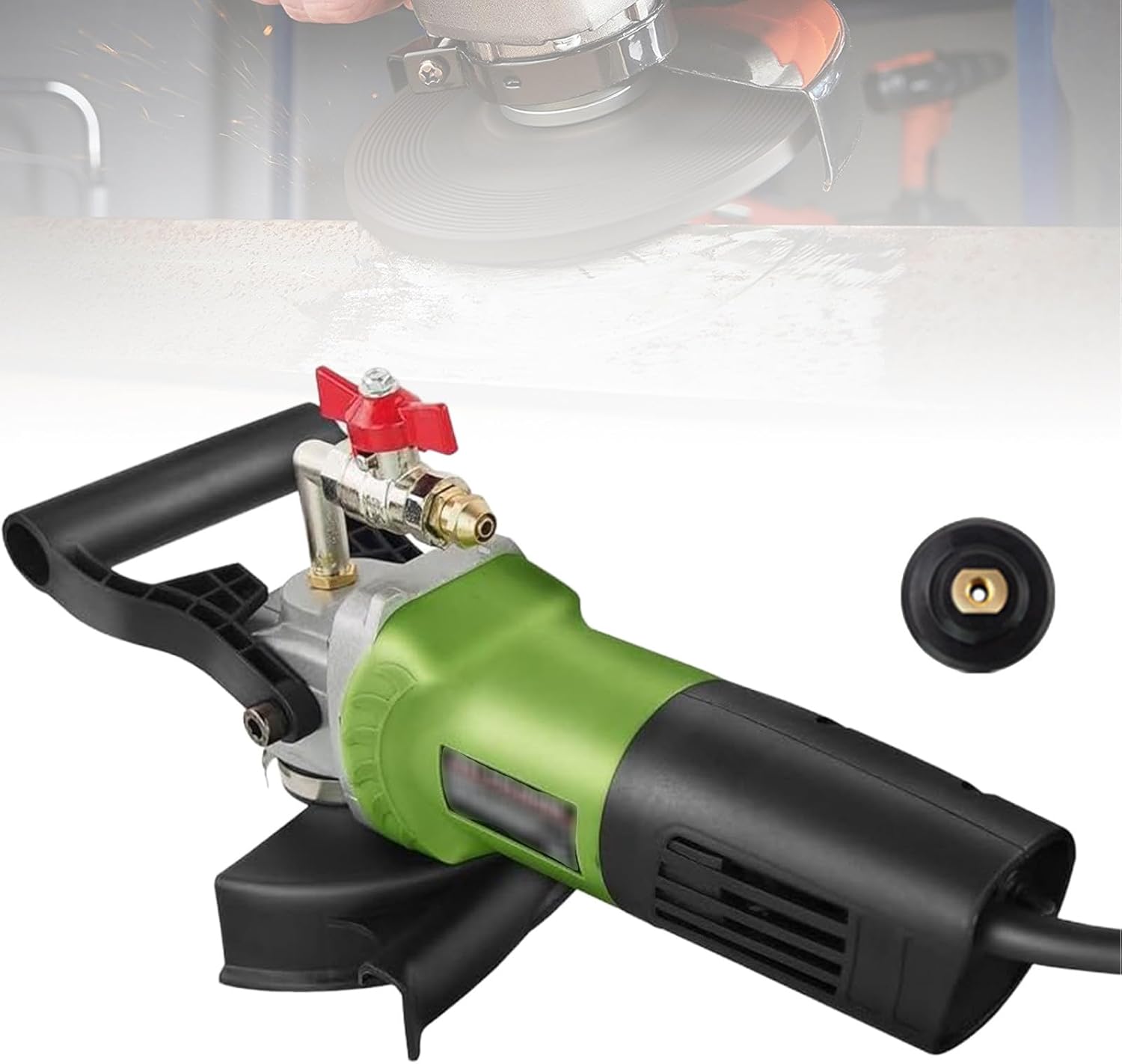 Electric Wet Stone Polisher Grinder, Wet Buffer with 4'' Diamond Polishing Pad, Variable Speed Wet Polisher Grinder Kit with Diamond Granite Polishing Pads Package2