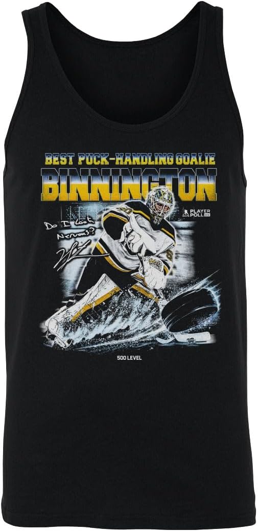 500 LEVEL Jordan Binnington St. Louis Best Puck-Handling Goalie Men's Tank Top