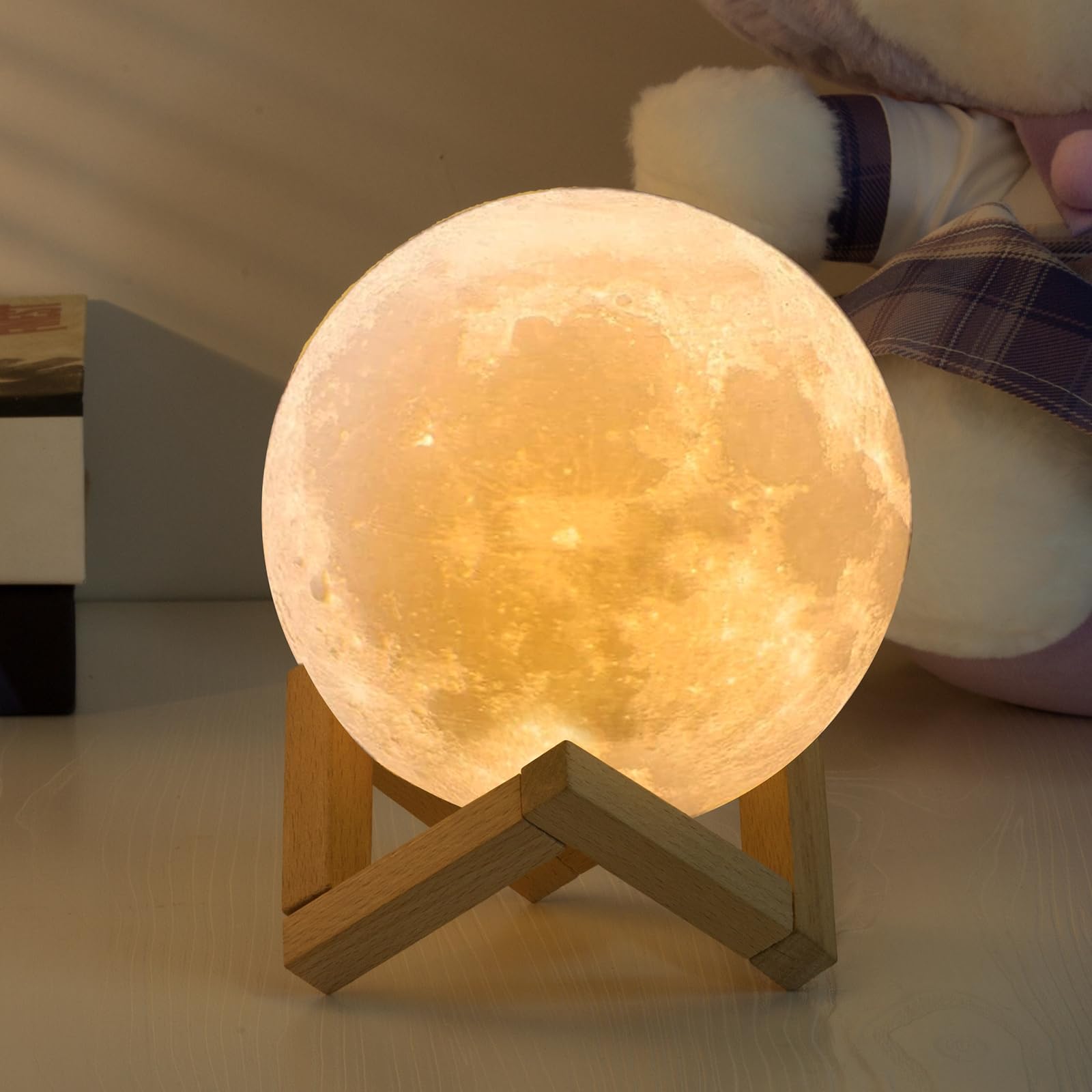 Moon Lamp Galaxy Lamp Upgraded Timing 4.7 Inch 16 Colors 3D Moonlight Galaxy Light,Moon Night Light for Adults,Kids Lamp Moon Gifts for Women Girls Boys Bedroom