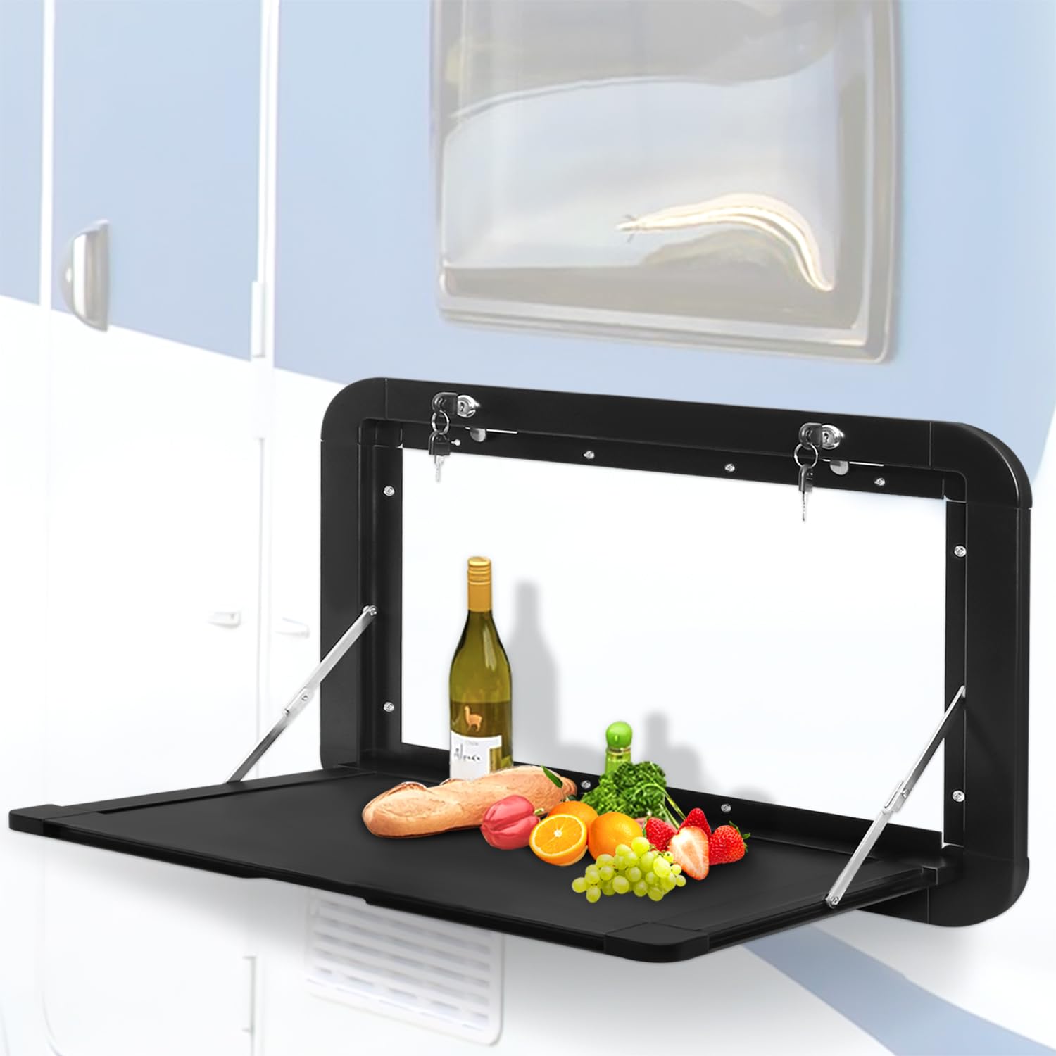 HWHongRV Foldable Wall Table (Black Small)