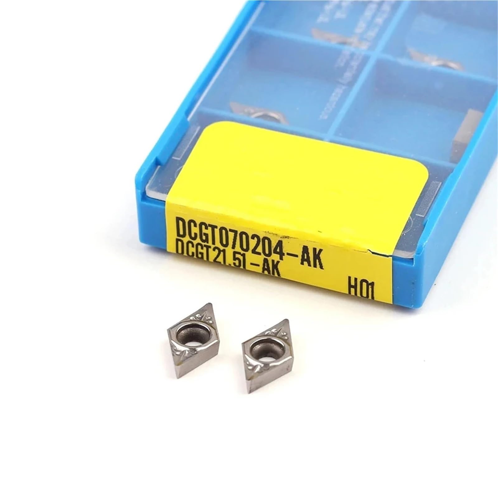 Płytki frezarskie, DCGT070202 DCGT070204 DCGT0702028 DCGT11T302 DCGT11T304 DCGT11T308 AK H01 Aluminiowe ostrze tnące Wkładka Narzędzie CNC(Dcgt11t304 Ak H01,50PCS(5BOX))