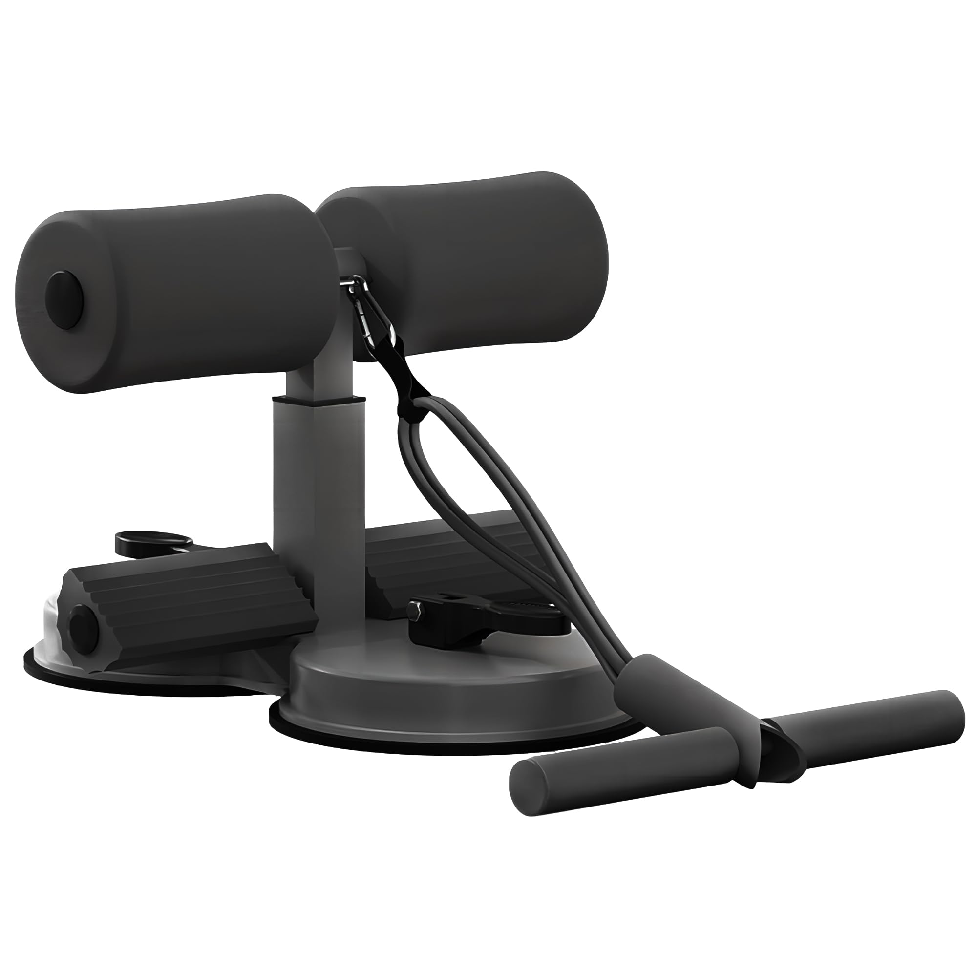 ISMIER Sit Up Bar Foot Holder Heigh Adjustable - Sit Up Assistance Device with 2 Strong Suction Cups - Essential Ab Workouts & Core Exercise Equipment for Home Workouts (BLACK)-image-5