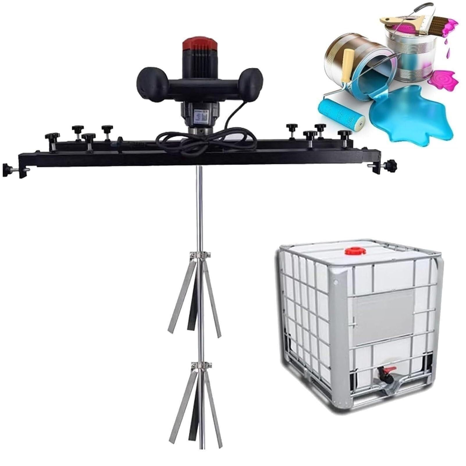 Miscelatore for vernici, macchina for miscelazione elettrica commerciale da 3280 W, contenitore con supporto, gancio ed elica pieghevole for solvente for inchiostro
