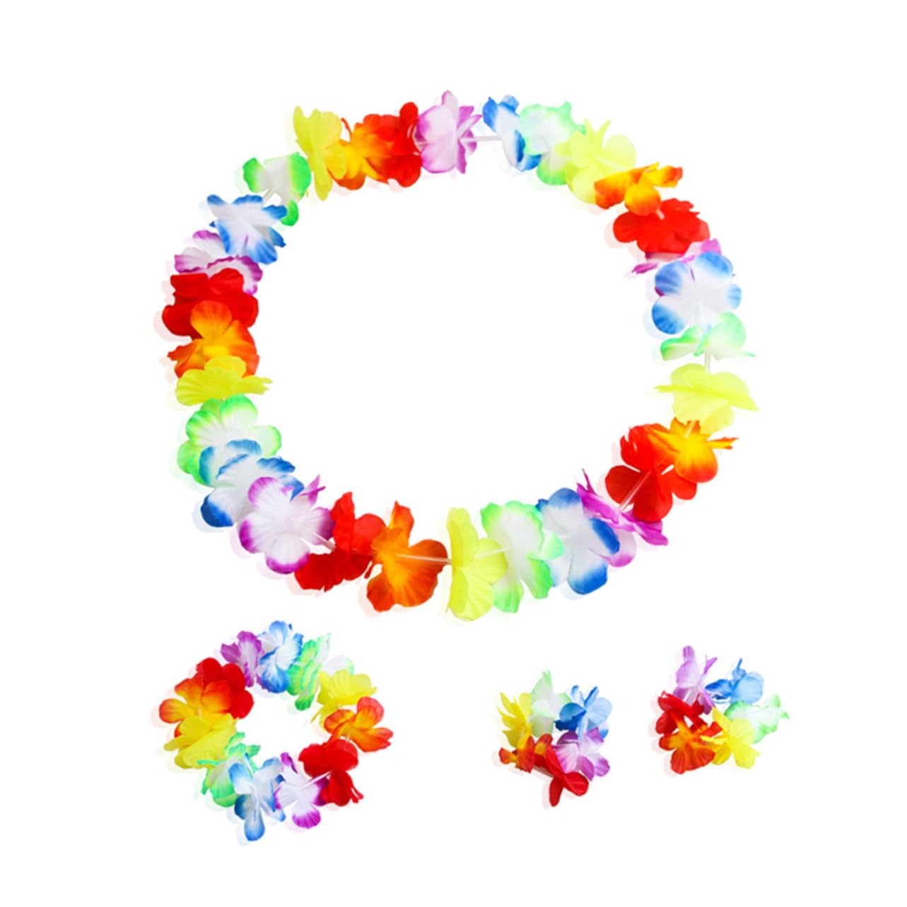 Toyvian 12juegos Guirnaldas Hawaianas De Flores Set Accesorios De Fiesta para Disfraces y Fotografía Cómodos y