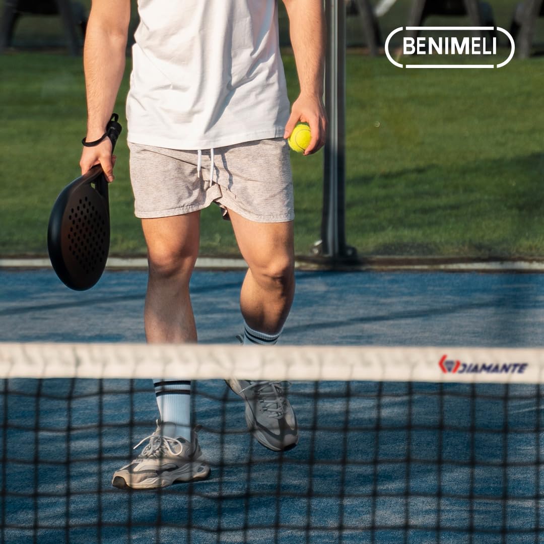 Red Padel Profesional - Red Deportiva de Polipropileno con Cable de Acero - Accesorios Padel para Entrenadores y Jugadores - Resistente y Homologada 10x0,92 m