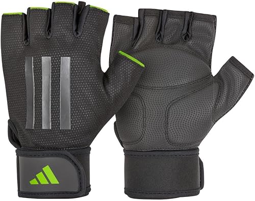 Adidas Guantes de entrenamiento y levantamiento de pesas, guantes de entrenamiento sin dedos