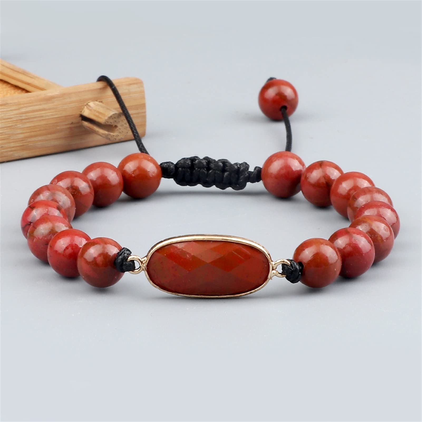 Pulsera de Piedra Natural 6/0.315 in Pulsera de Piedra Natural Encanto Forma geométrica turquesas Pulseras con Cuentas brazaletes Hechos a Mano joyería para Mujer Pulsera joyería