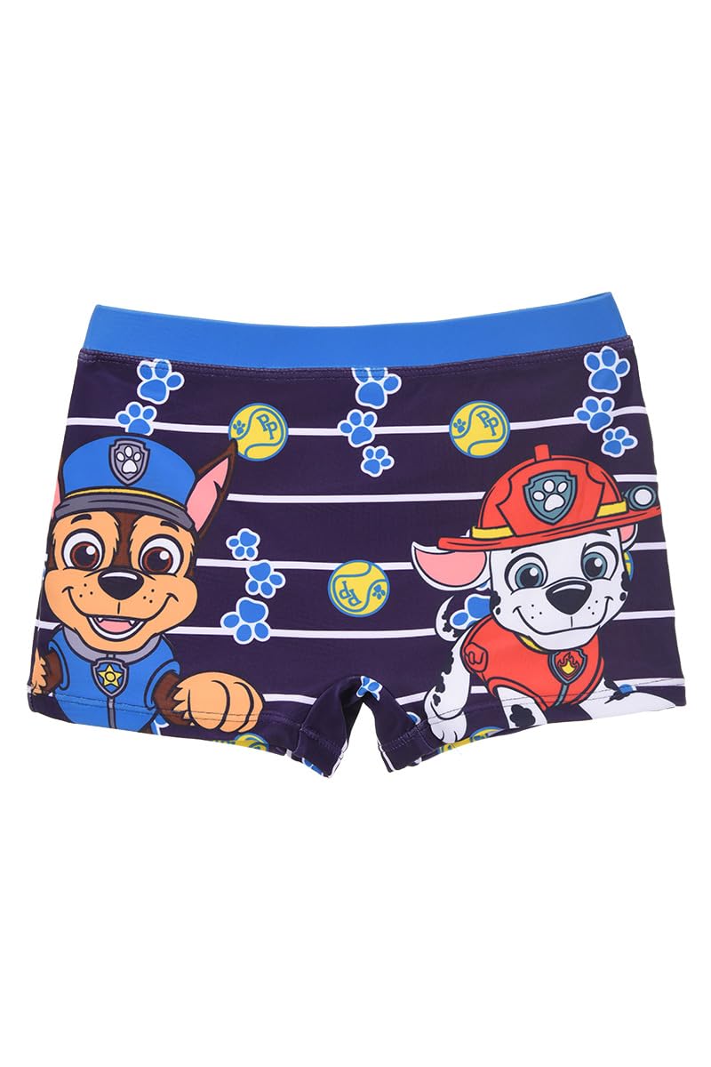 Paw Patrol Bañador para Niño, Chase y Marshall Shorts de Baño Boxer, Bañador de Natación Infantil, Tallas 3 a 6 Años