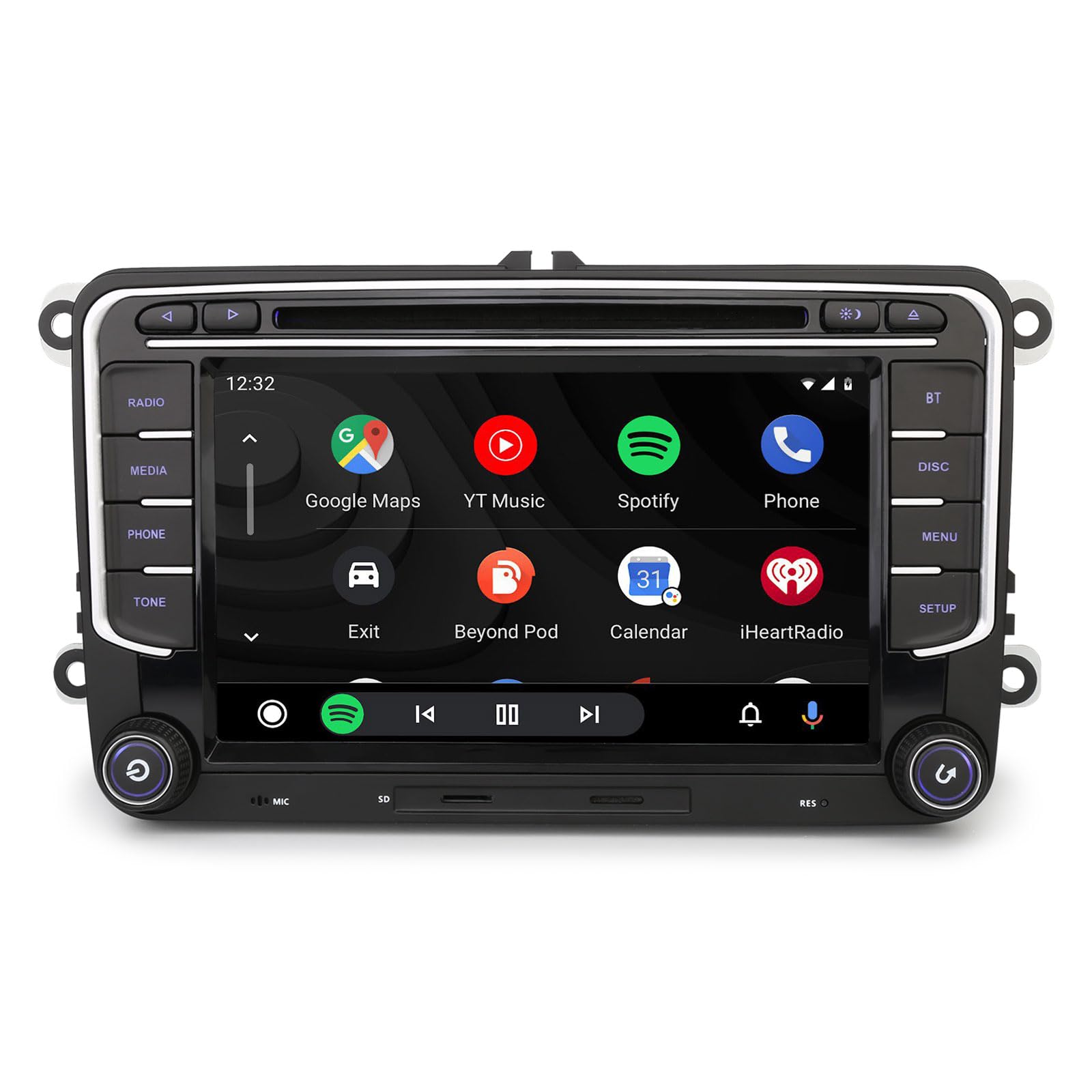 DAB+ Digitalradio Autoradio Linux für VW Caddy MK3/4 Polo 6R Crafter Amarok Transporter T6 Skoda Yeti Navigation CD | CarPlay & Android Auto | WiFi USB Bluetooth 5.1 Kamera CANBus DSP RDS Schnellstart