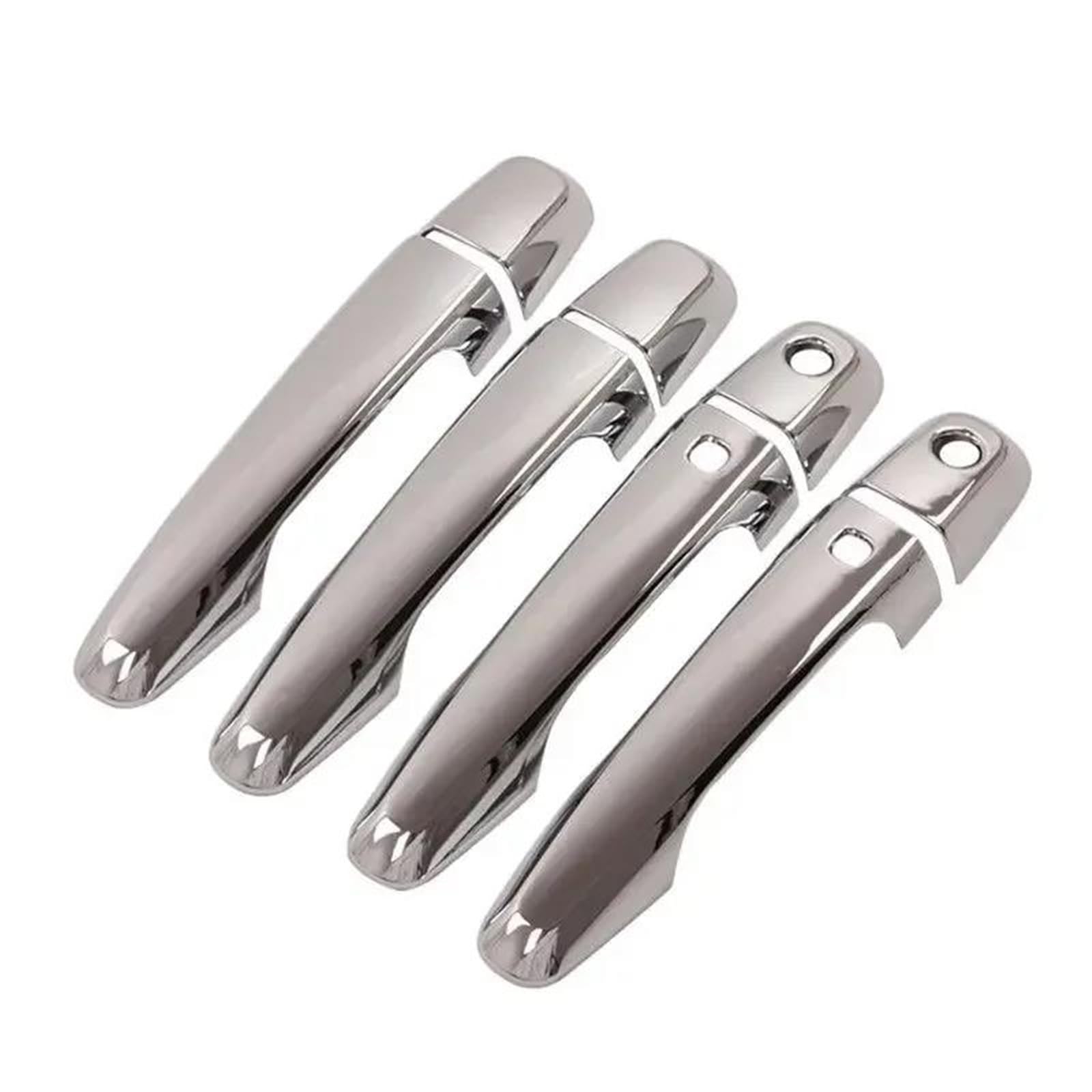 PIWINE Handle Sticker Chrome Car Door Handle Cover for Mitsubishi for L200 for Triton for Pickup 2015-2020 Styling Accessories(2 Keyholes 2 Buttons)