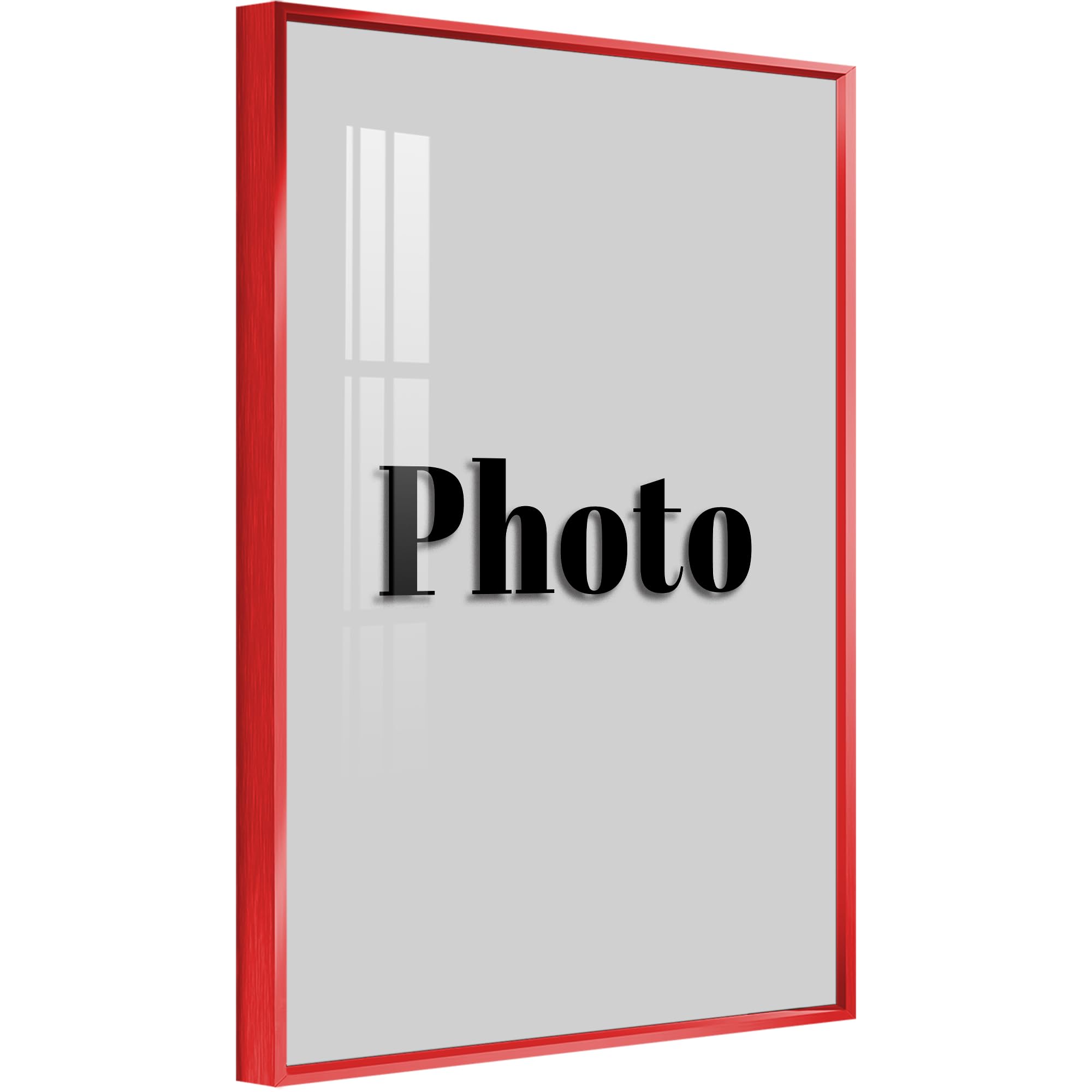 anheqiao 16x20 Metal Picture Frame, 16x20 Aluminum Picture Frame With Acrylic Sheet Covering Wall And Tabletop Display Home Decor, Poster Frame, Wall Hook - Set Of 1, Red