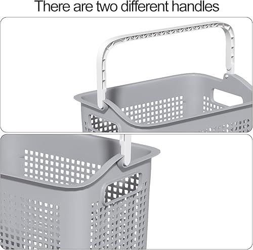 Miniatura 5 de Taysisiter - Cesta de plástico para ropa sucia con asa, 35 L, 4 paquetes