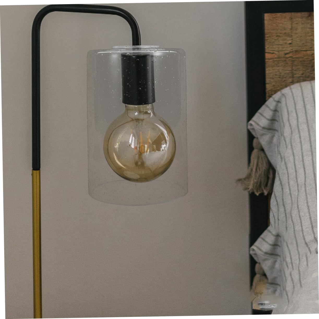 POPETPOP 2pcs Glass Lampshade Replacement for Ceiling Lights Decorative Hanging Light Cover for Pendant Fixtures and Chandeliers