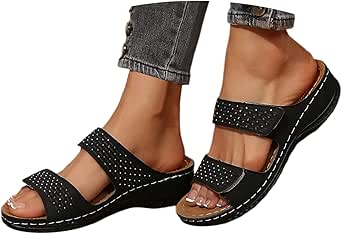 Orthopädische Pantoletten Damen Orthofit Slipper Sandalen Sommer Latschen Schlappen Offene Schuhe Hausschuhe Plateau Sommerschuhe 2025