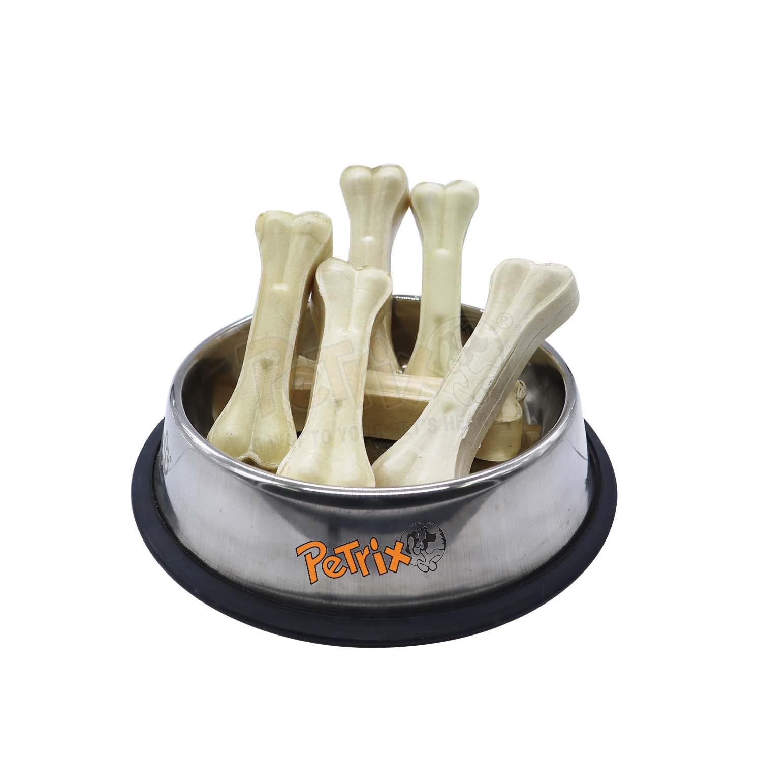 Petrix Dog Chew Bones: 5 Inches White Premium Pressed Bone Rawhide Chews for Small, Medium and Large Dogs | Makes Teeth & Gums Healthy | Long Lasting Treats(Pack of 4 Piece) (B0BTPV3MM4) Amazon Price History, Amazon Price Tracker