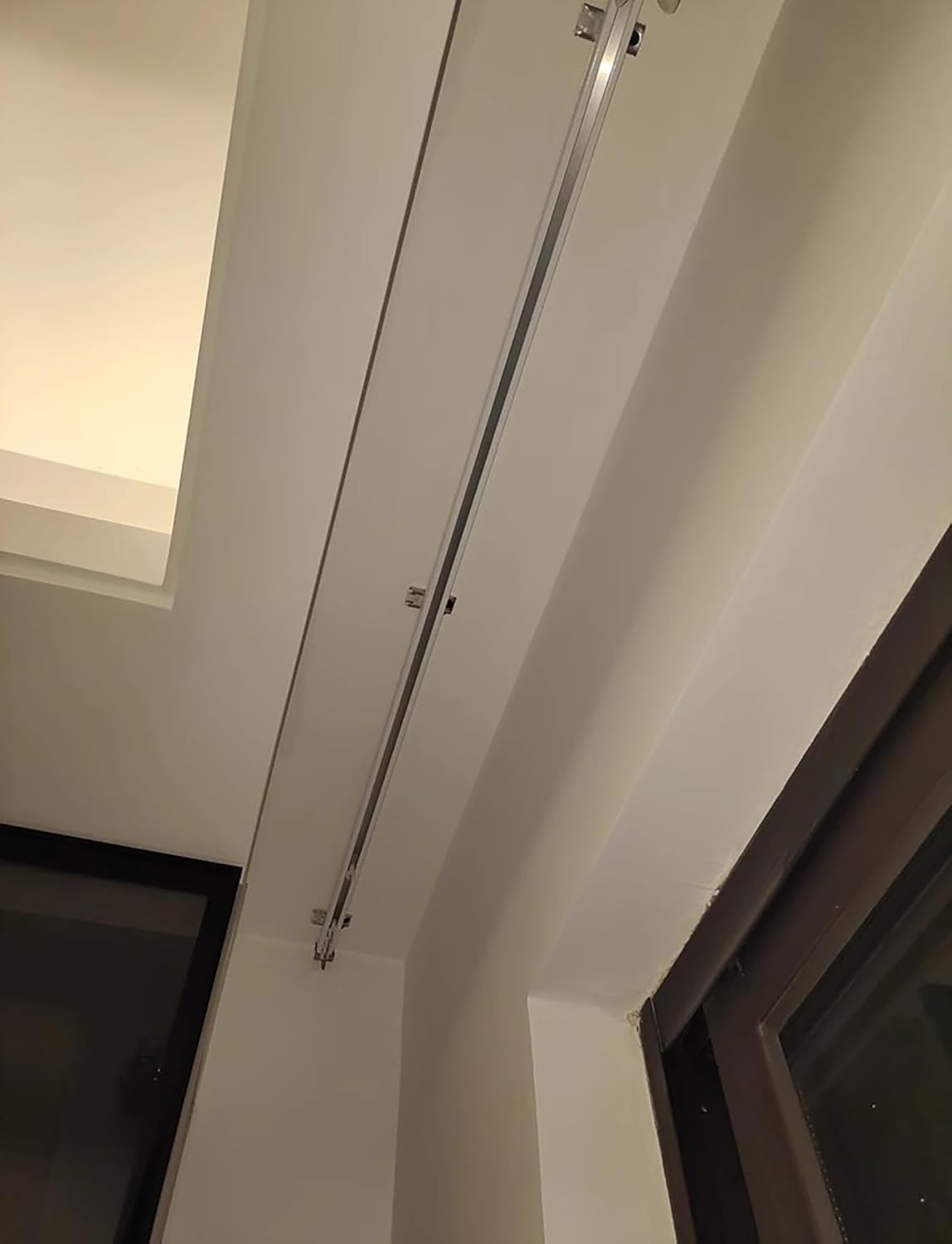 Single Tracks, Ceiling Track, Ceiling Or Wall Mounting Heavy-Duty Rails For Living Room Bedroom Room Divider(Side mount,200cm/78.37'')