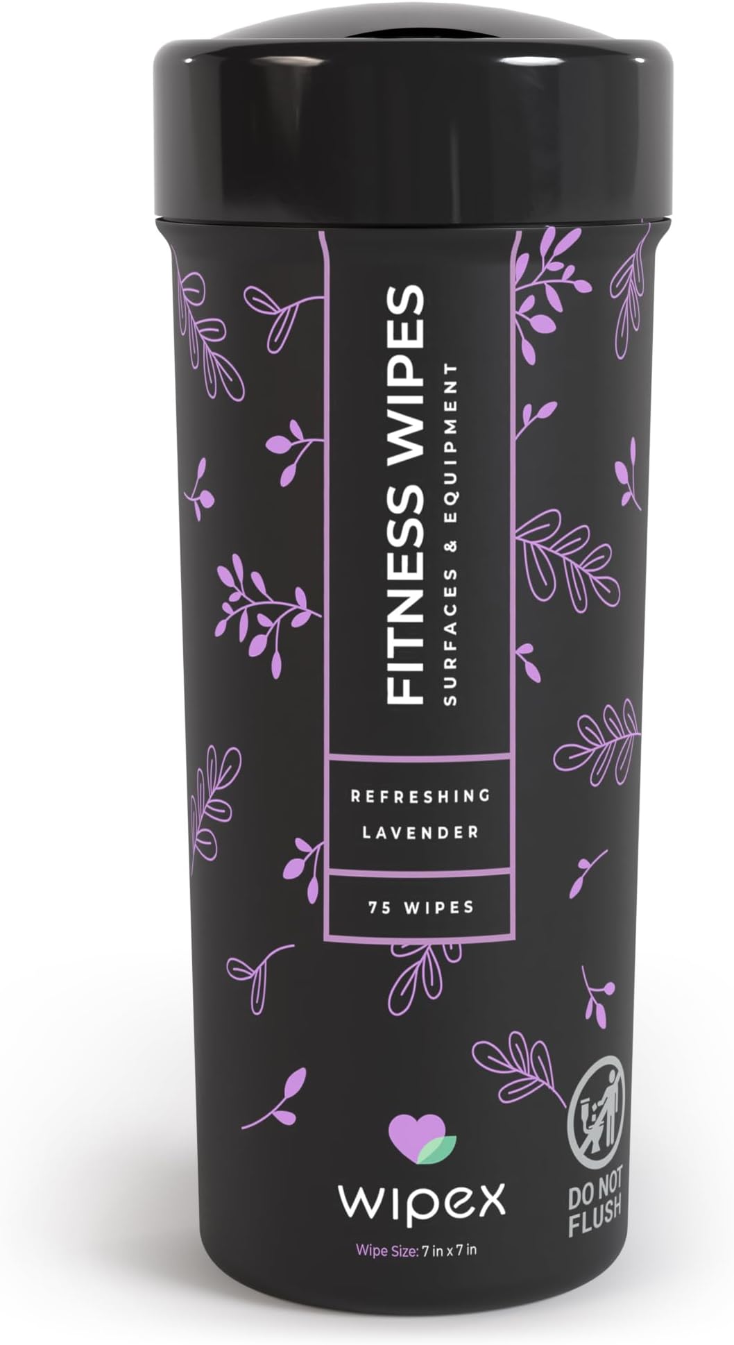 Yoga Mat Cleaner & Fitness Wipes - Natural Lavender & Vinegar Gym Equipment Cleaner - 75 Gym Wipes to Clean Yoga Mats, Spinning & Peloton Bikes, Weight Machines & Surfaces