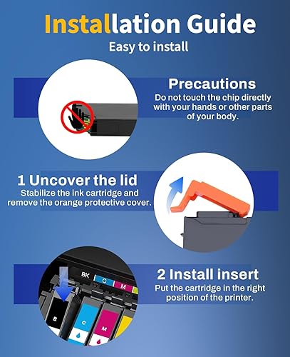 Vista 17 de Cartuchos de tinta remanufacturados de repuesto para impresoras Workforce Pro WF-4720 WF-4730 WF-4730 WF-4734 WF-4740 EC-4020 EC-4020 EC-4030