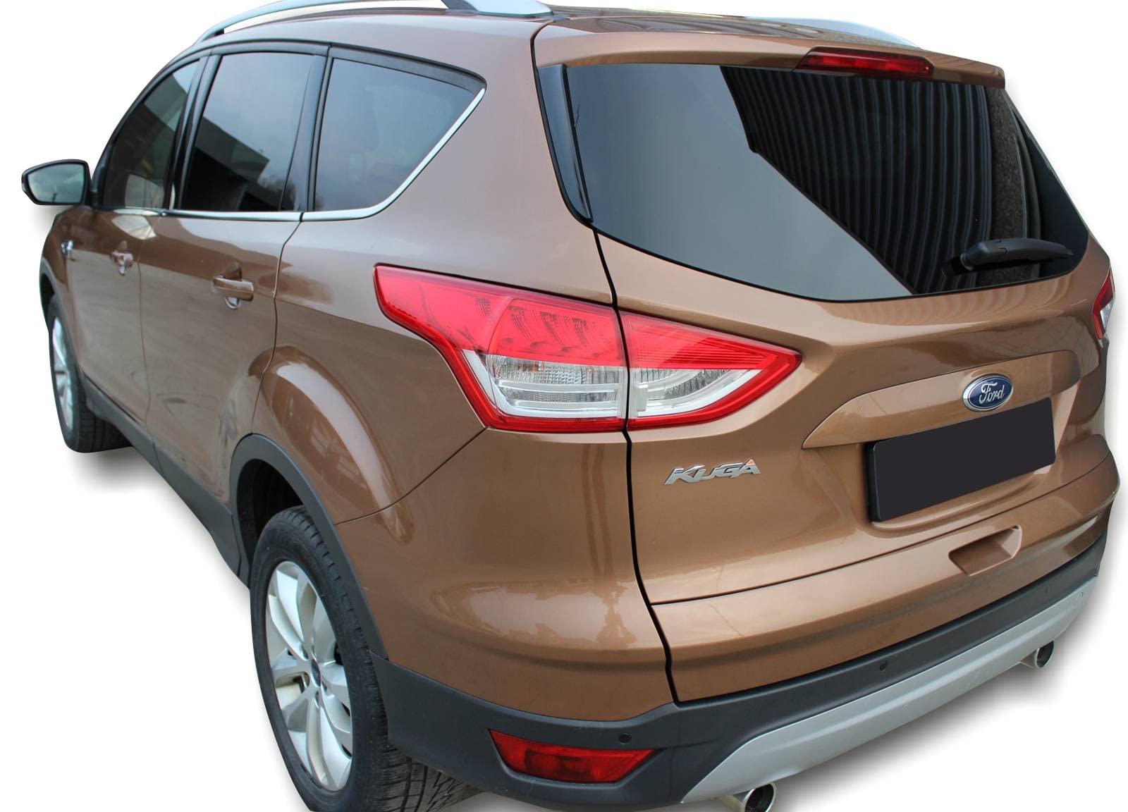 J&J AUTOMOTIVE Heko Déflecteurs d'air et de Vent pour Ford Kuga 2 2013-2019, Lot de 4pcs, Teintés, Avant et Arrière, Aérodynamique