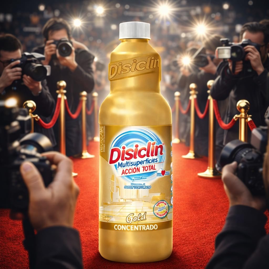 Disclin Gold Fregasuelos Pack 12 unidades 1 Litro Aroma GOLD Rasmacor