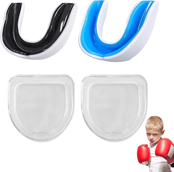 Protector Bucal Niños 5-8 Años (2 Unidades) - Boxeo, Rugby, Hockey - Tecnología de Doble Densidad - EVA - 1