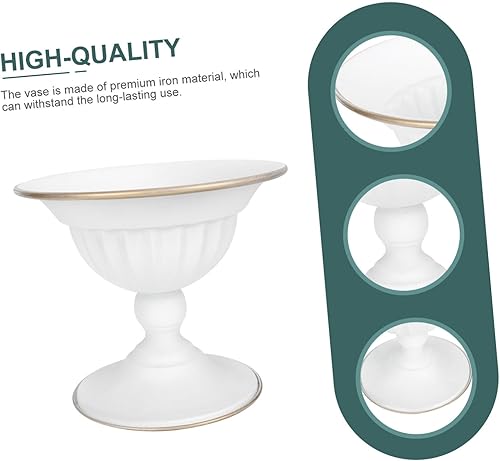 Miniatura 3 de Jarrón de hierro forjado de 3 piezas de jarrón de moda de escritorio, maceta de flores para arreglos florales, contenedor de flores moderno, florero