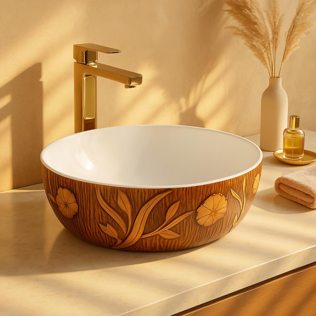 Matt Marble Wash Basin - Luxury Ceramic Sink -6