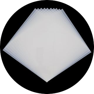10Pcs 7.5 Mil Square Blank Stencil Sheets, 12 x 12 Inches Clear Mylar Templates for Cricut Machines and Crafts, Reusable Plastic Sheets for Stencils
