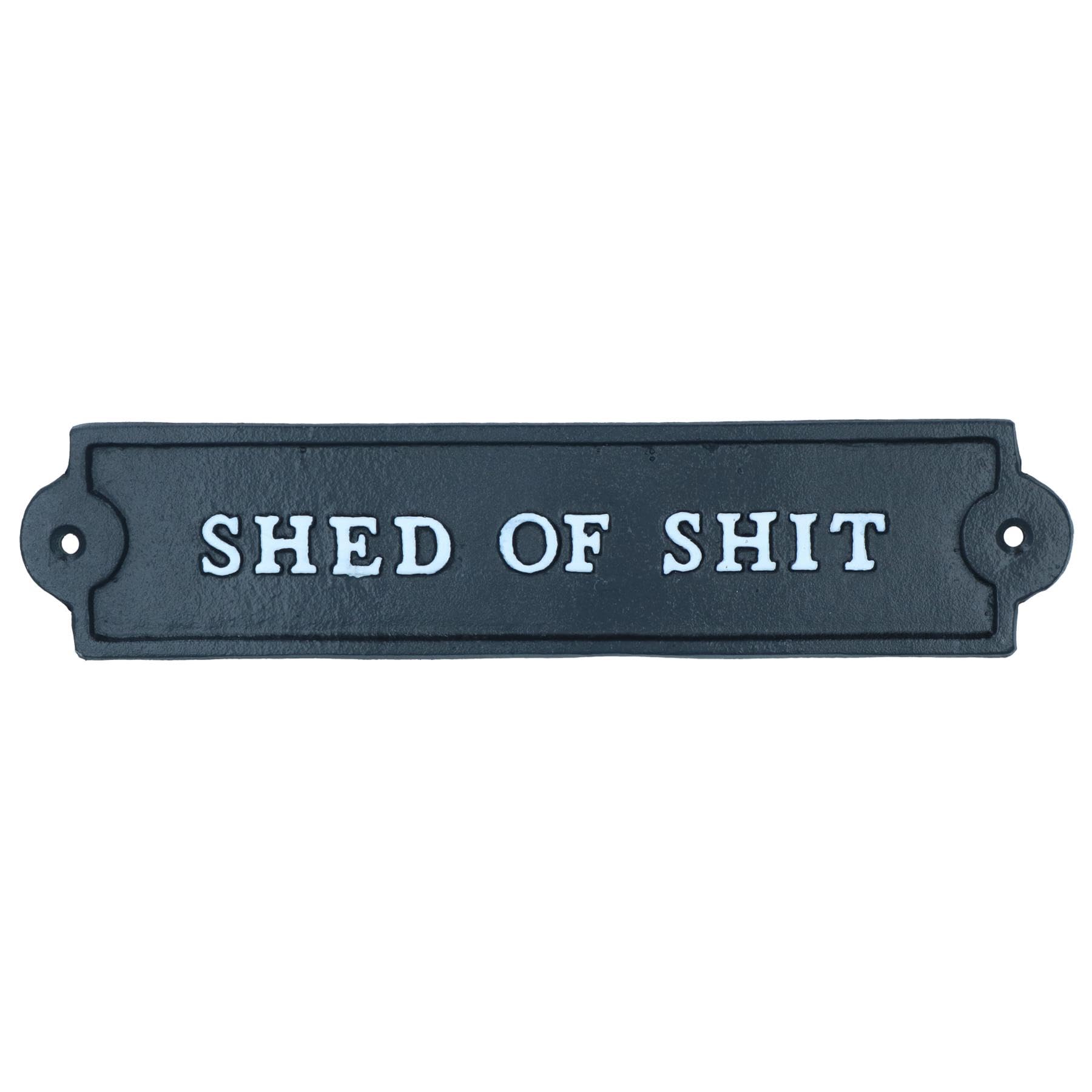 Ab Tools Black Shed Of Sh*T Cast Iron Sign Plaque Wall Door Fence House Garden Yard Garage